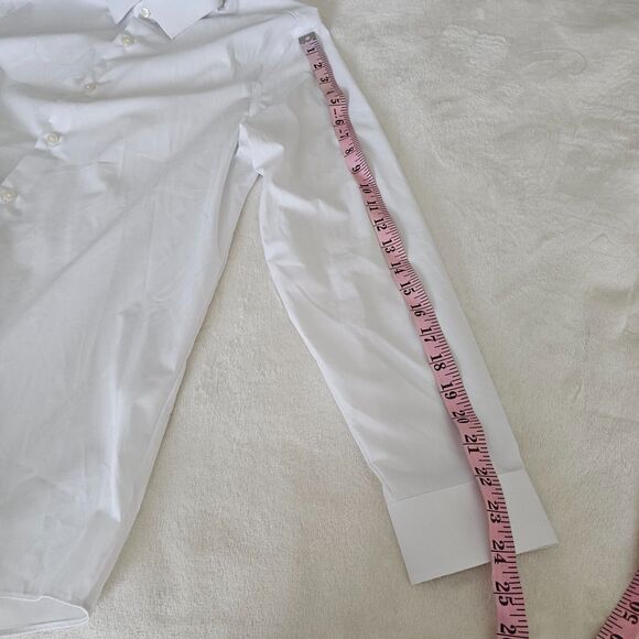 J. Ferrar Men's White Dress Shirt Stretch Slim Fit NWT M 15-15 1/2 Brand new - Picture 7 of 10
